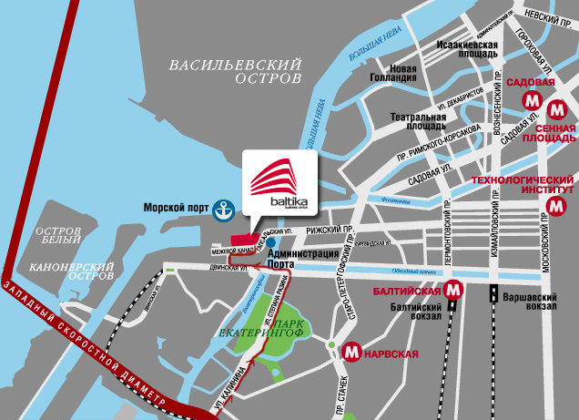 Schema of BC Baltica location